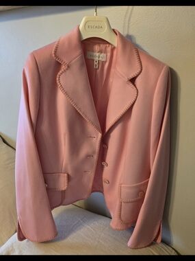 100% Cashmere Escada Pink Women's Blazer Jacket